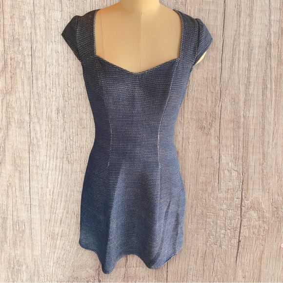 Guess Denim Blue Cap Sleeve Dress - Picture 1 of 9